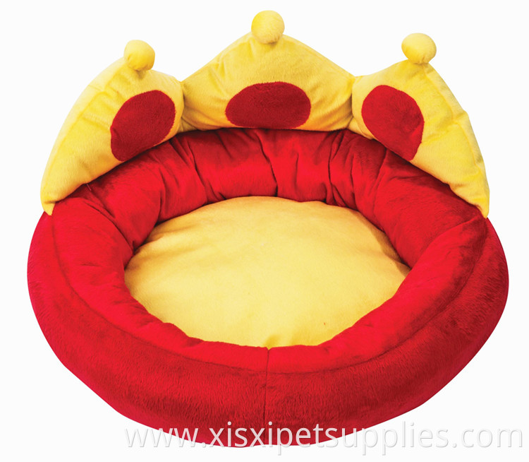 Crown shape Pet Bed Luxury Soft Sleeping bed Warm House Dog Bed